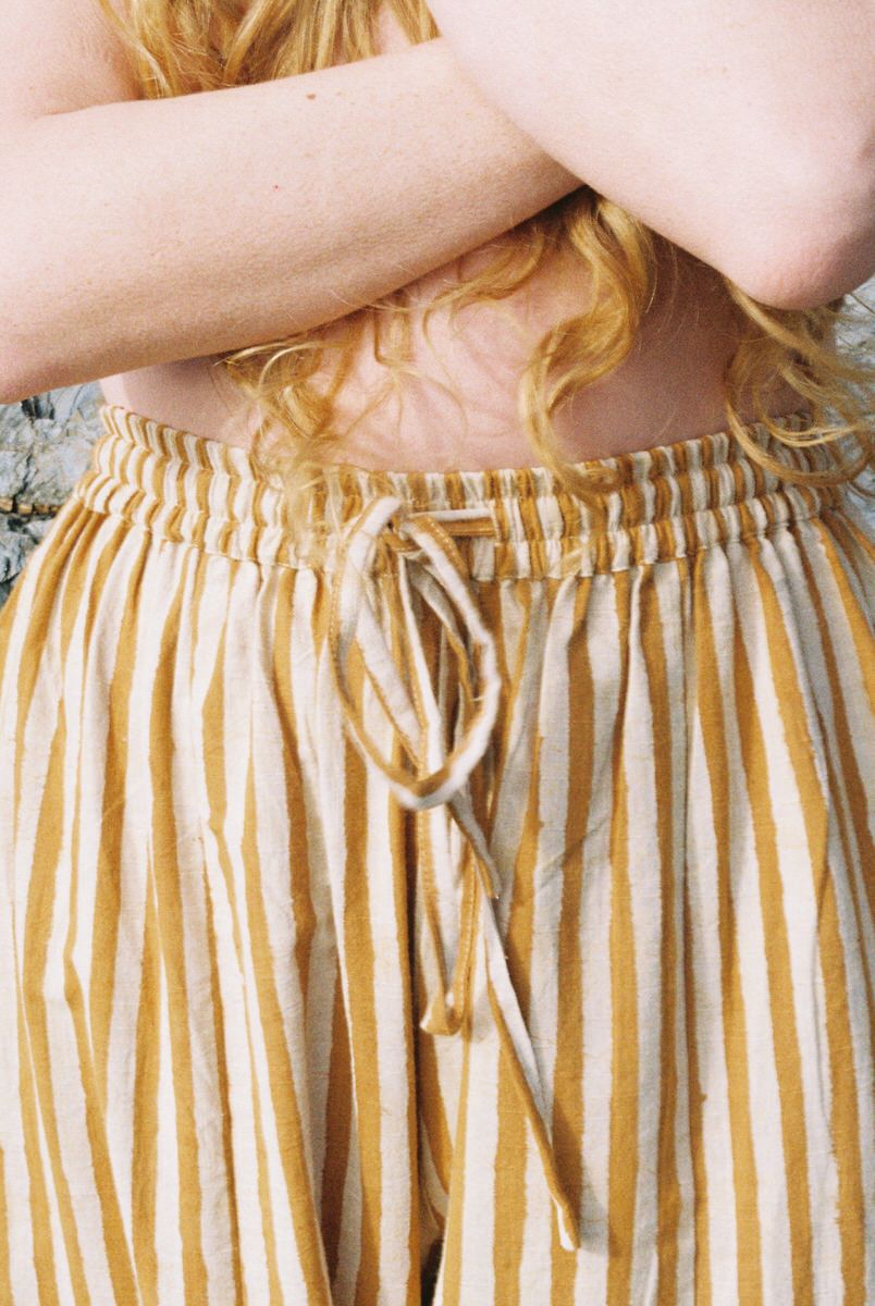 NEW IN • Striped Trousers - Ochre