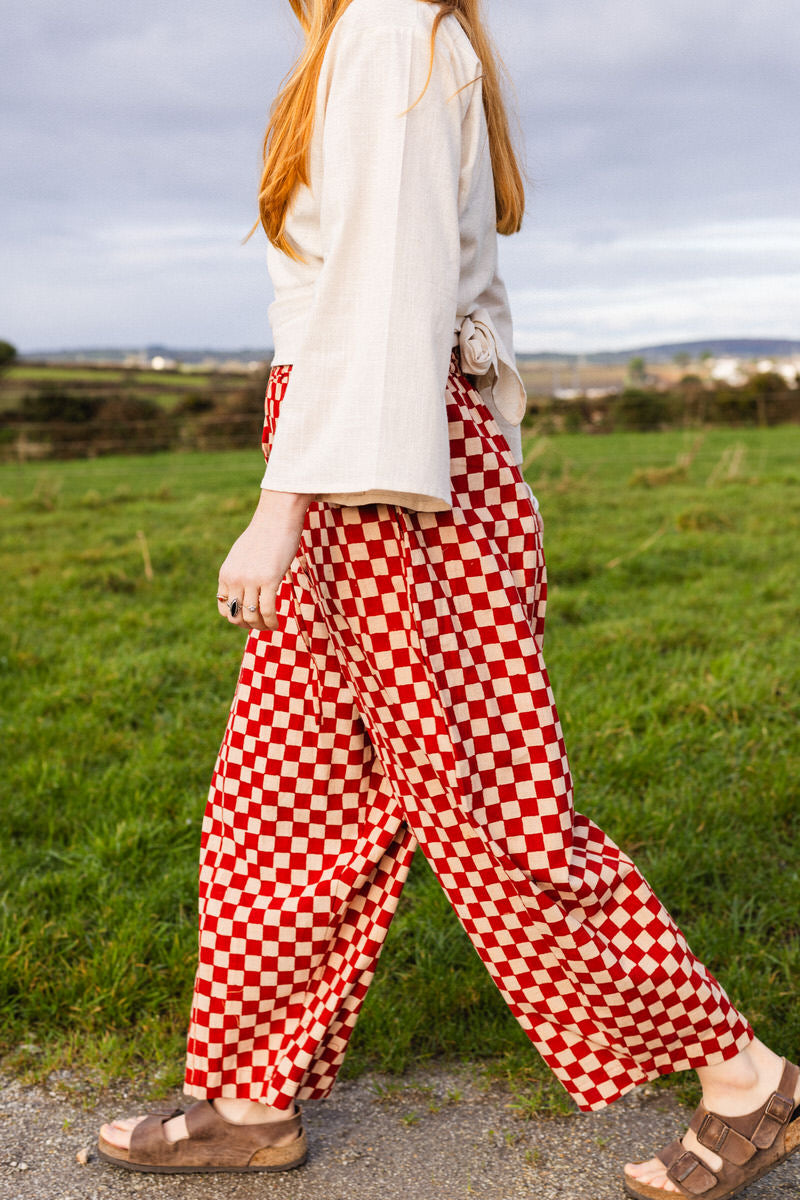 NEW IN • Trousers - Red Checkers