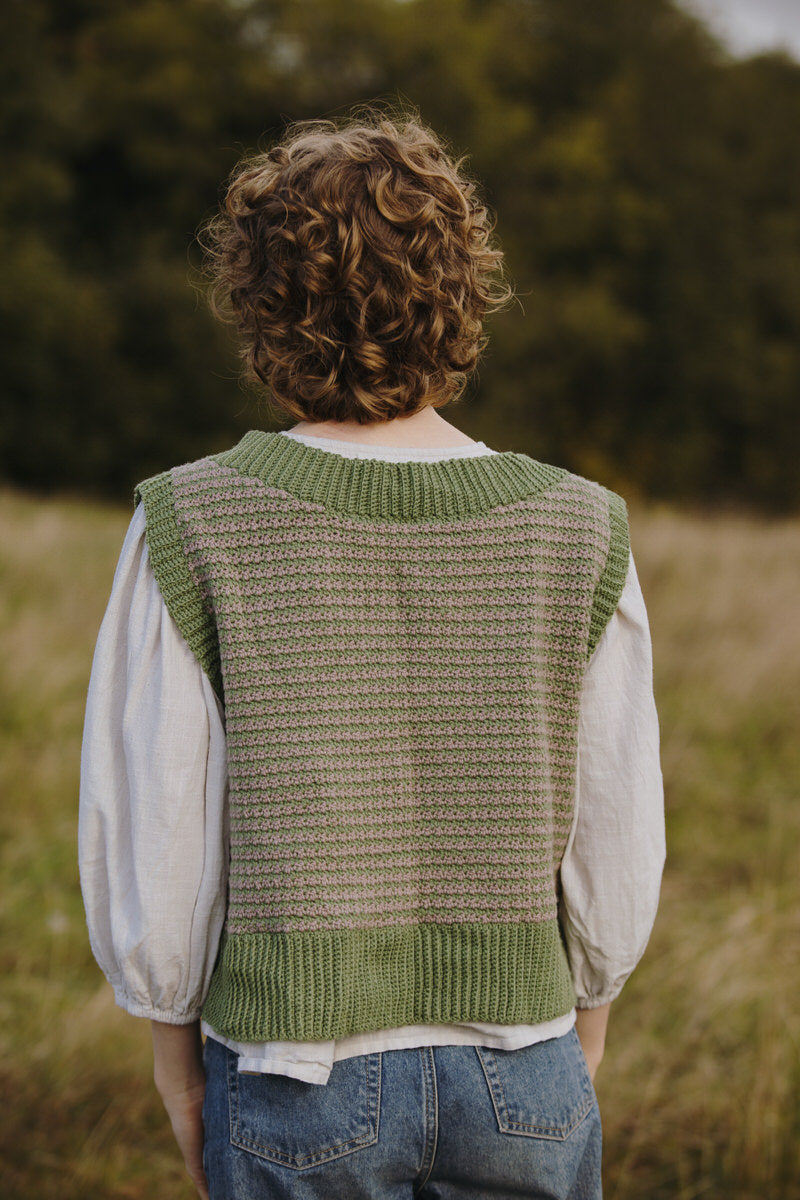 NEW IN • Potager's Vest - Green Crochet