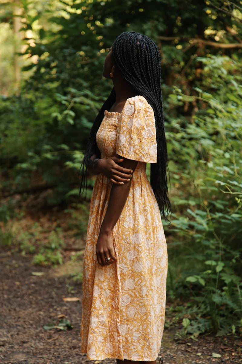 Maerl Midi Dress - Gorse