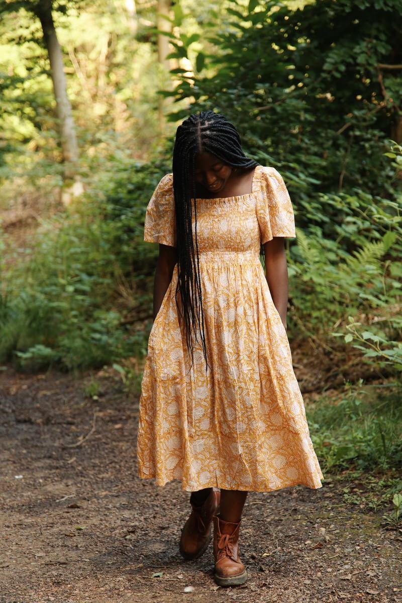 Maerl Midi Dress - Gorse